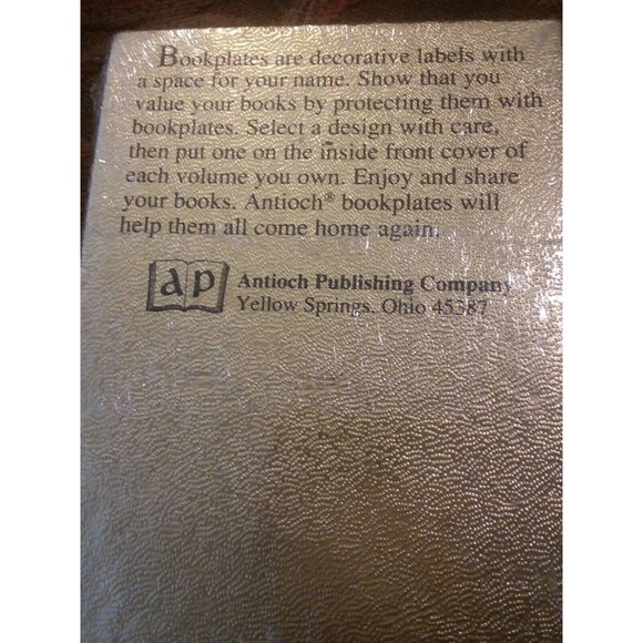 Book Plates Mother Child Reading Antioch Publishing Company  Made in USA Vintage - Picture 3 of 3